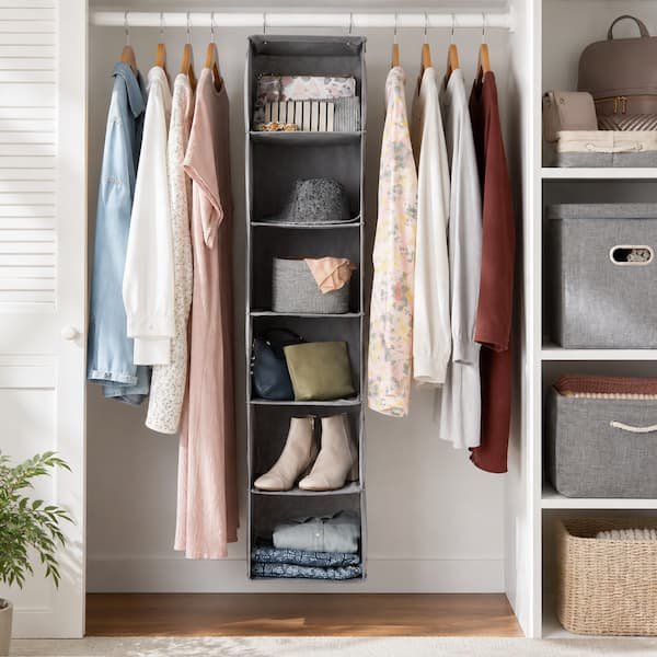 best hanging closet shelf organizer for sweaters